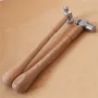 RUITOOL Palu Mini Multifungsi Portabel Buatan Tangan Kepala Baja Karbon Tinggi Gagang Kayu Cocok untuk Pelapisan Perhiasan dan Penggunaan Rumah Tangga