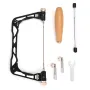 HONGDUI KM-19 6 Inch Coping Fret Combo Saw Coping Saw Coping Frame and Extra 3pcs Replacement Blades Set for Woodworking Plastic Rubber and Soft Metal Cutting