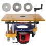 Woodworking Electric Wood Router Lift System with Router Insert Plate for Carving and Trimming Adjustable DIY Workbench