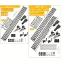 Wnew Track Saw Quickcut Guide Rail with 90 Degree and 45 Degree Cutting Angle 1.4m and 2.8m Long Rail Universal for 6.5-10 Inch Electric Track Saws
