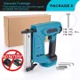 Cordless Electric Nail Gun 18V Battery Compatible Dry Fire Lockout Full Copper Motor Continuous and Single Firing Modes 30mm Max Nail Length