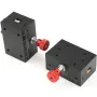 Dove Tail Displacement Platform 40mm Travel Range CNC Aluminum Alloy 0.01mm Precision Brass Rack and Pinion Control
