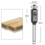 6mm 1/4 Inch 6.35mm Shank 2 Flutes Carbide Insert Flush Trim Router Bit Top Bearing Pattern Bit Woodworking Milling Trimming Knife Edge Milling Cutter for Smooth Finishing