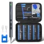 120 in 1 Precision Electric Screwdriver Set 350mAh Lithium Battery 180 RPM Motor 100 Precision Bits Ergonomic Design LED Lights