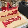 9Pcs Woodworking Square Kit Aluminum Alloy CNC Tools Multi Functional Ruler Set Center Finder Compass Honing Guide Height Gauge For Precision Layout Panel Splicing Grinding