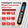 BSIDE AVX1 Non-Contact Phase Sequene Tester LCD Display Voltage Detection Temperature Measurement Rechargeable Lithium Battery Lightweight Compact Electrical Testing Tool