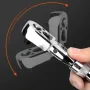 72-Tooth Retractable Ratchet Wrench Set Extensible Handle Carbon Steel Quick Release Spanner 1/4\ 3/8\ 1/2\ Multifunctional Hand Tool