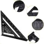 7Inch Triangle Ruler Measurement Tool Aluminium Alloy Carpenter Set Square Angle Woodworking Tools Try Square Triangular Metric Imperial