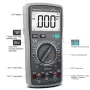 Kaemeasu KM-DM02S Digital Multimeter with Voice Broadcast True RMS Measurement Non-Contact Voltage Detection High Precision Auto-Ranging Multimeter for Electrical Troubleshooting