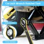 Jack Ratchet Wrench Dual Interface Design High Strength Steel Anti Rust Portable Labor Saving Tool