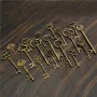 18Pcs Antique Vintage Old Look Skeleton Key Lot Pendant Heart Bow Lock Steampunk