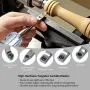 RUITOOL Professional Carbide Wood Lathe Tools Set 5 Tips Bowl Sander 50 Sanding Discs Extended Handle CNC Steel Shaft Aluminum Handles Woodturning Mandrels Adjustable Anti Slip Grip