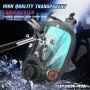 Gas Mask Survival Nuclear and Chemical Full Face Gas Mask with 40mm Activated Carbon Filter and 6001 Filter 6800 Respirator Mask for Gases Vapors Dust Chemicals