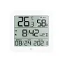 WiFi Connected LCD Display Temperature and Humidity Monitor with Multi-Function Clock and Alarm Features Supports Celsius and Fahrenheit Long Standby Time Ideal for Indoor Environment Monitoring