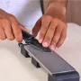 Diamond Sharpening Stone Set with Adjustable Non-Slip Holder 8 Inch 400/1000 Grit Fine Double-Sided Plate Whetstone Knife Tools