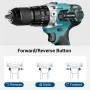 Drillpro 13MM Brushless Electric Impact Drill 20+3 Torque Screwdriver Hammer Drill Winter Ice Power Tools For Mak Battery