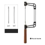 GANWEI Coping Saw Adjustable Saw Bow U Type Saw Round/Hexagonal Rosewood handle Aluminum Alloy Frame Curve Saw with 15T 18T 24T High Speed ​​Steel Saw Blades