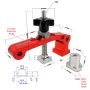 Fonson Tools 2-in-1 Woodworking T-Track 20mm Bench Dog Hold Down Clamps Workbench Hole Clamps for T Track and MFT Table