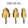 3PCS 6.35mm 1/4\ Hex Shank 3 Flutes High-Speed Steel Countersink Drill Bit #20 #25 #32 Diameter for Wood / Metal / Plastic