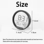 Thin Magnetic Digital LED Wall Clock with Large LCD Display Date Temperature Humidity USB Powered Compact Design for Home Office Wall or Desk Decoration