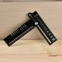 Multifunctional Aluminum Alloy Ruler High Precision 0.1 cm Versatile Measuring Tool Angle Ruler Compass for Drawing Circles and Arcs