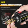 Plastic Welder 100W Portable Welding Machine Quick Heating Repair Tool for Bumpers Dashboards Plastic Cracks with 200 Hot Staples LED Indicator Compact Design