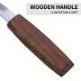 Wood Carving Knife CR-V Steel Bevel Marking Knife 15mm Curved Bevel Edge Hand Chisel With Comfortable Wooden Handle