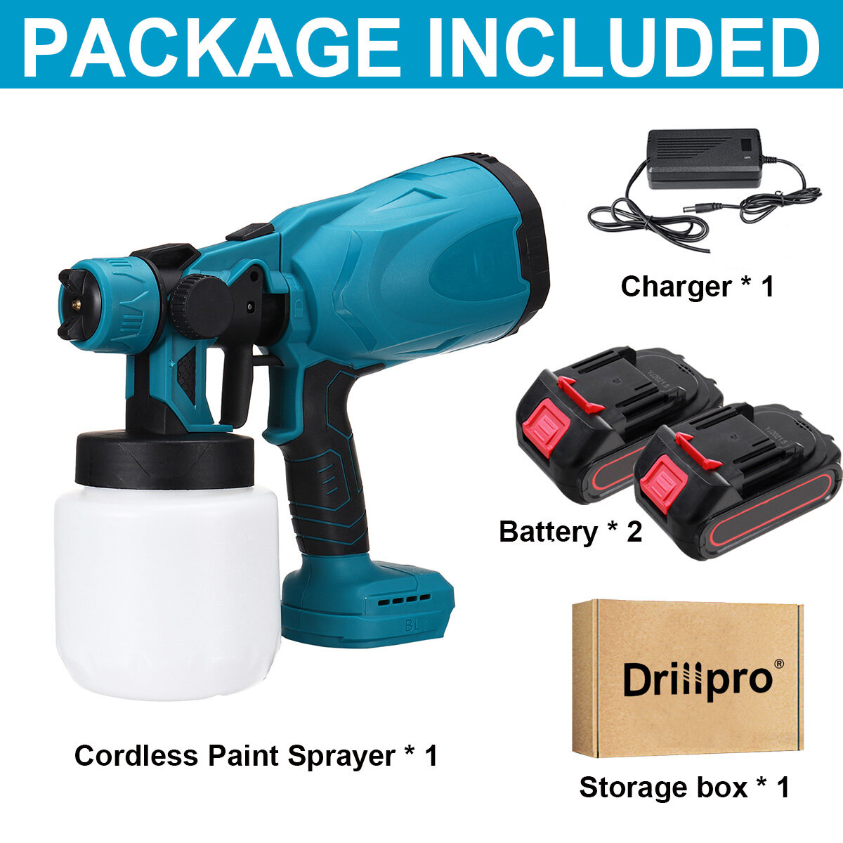 Makita Blue 2 Batteries & 1 Charge