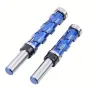 High-Grade Carbide Flush Trim Router Bit with 1/2\ Round Shank Double Bearing Design for Woodworking Projects Ideal for Precision Trimming & Template Work