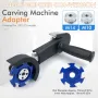 Angle Grinder Conversion Head Sculpting Carving Machine Adapter ABS Alloy Steel Compatible with Model 100 115 125 Grinders Includes M10 M14 Thread Protective Guard and Handle