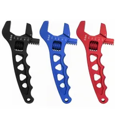 Universal AN3-12 Adjustable Wrench Lightweight Aluminum Fitting Tool Corrosion-Resistant AN Hose Fitting Spanner Red/Black/Blue