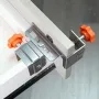 2pcs Adjustable Drawer Front Clamps Stainless Steel DIY Cabinet Assembly No Tools Needed Fits 10-30mm Panels Furniture Assembly