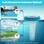 Wireless Pool Thermometer Floating 200ft Range Digital Indoor Outdoor Temperature Humidity Monitor 3 Channels High Precision Sensor Backlit Display