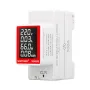 SINOTIMER SDM008 AC Din Rail Multifunctional Meter with LCD Display Measures AC Power Voltage (50-300V) Current (0-100A) Active Power (0-30kw) Energy Consumption (0-1999kwh) Ideal for Effective Energy Management and Consumption Monitoring