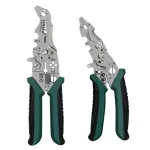 Multifunctional Electrical Stripping Cutting Crimping Tool Elbow and Eagle-Beak Wire Stripping Pliers 100922 187mm 100923 213mm High-Strength Anti-Slip Handles Precision Cutting