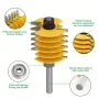 LAVIE Carbide Finger Joint Router Bit 1/2 Inch / 8MM / 12MM Shank Durable Rust Resistant Woodworking Tool for Precise Milling Compatible with Chainsaw