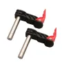 ENJOYWOOD 2 Pack 19mm 20mm Bench Dog Hold Down Quick Clamps Stainless Steel MFT Table T-Track Guide Rail System Clamps For MFT Table / T-Track / For Makita / Festool Guide Rail
