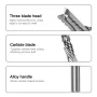 1/2 Inch 12.7mm Shank Tungsten Mortising Carbide Router Bit 2 Flutes/3 Flutes TCT Straight Router Bit Straight Flute End Milling Cutter 6-8mm Cutting Diameter 20-22mm Cutting Length