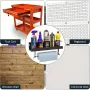 Wall-Mounted Storage Rack for 5 Aerosol Spray Cans and Paper Towel Holder Black Reinforced Thickened Steel Tool Organizer for Garage and Craft Room