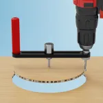 BOHAN Adjustable Circle Cutter 50-210mm Aluminum Alloy Hole Saw with Cobalt Steel Milling Cutter for Wood Metal Drywall Carpentry Crafts