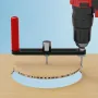 BOHAN Adjustable Circle Cutter 50-210mm Aluminum Alloy Hole Saw with Cobalt Steel Milling Cutter for Wood Metal Drywall Carpentry Crafts