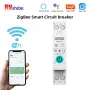 TUYA ZigBe Intelligent Circuit Breaker Remote Control Voice Control Switch Home Wireless Mobilephone APP Connect Circuit Breaker Compatible with Google Assistant ans Amazon Alexa