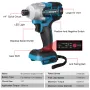 Drillpro 18V 520N.m Cordless Brushless Power Impact Drivers Electric Screwdriver Drill Stepless Speed Change Switch Adapted To 18V Battery