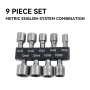 14 Piece Set/9 Piece Set Non-magnetic Combination Socket Set Electric Hexagon Screwdriver Head Screw Insert Pneumatic Screwdriver Socket Head