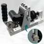 9.5mm 3/8 Inch Oblique Hole Locator With Dust Hose Drill Bits Pocket Hole Jig Kit Woodworking Drill Guide Set Hole Puncher DIY Tools