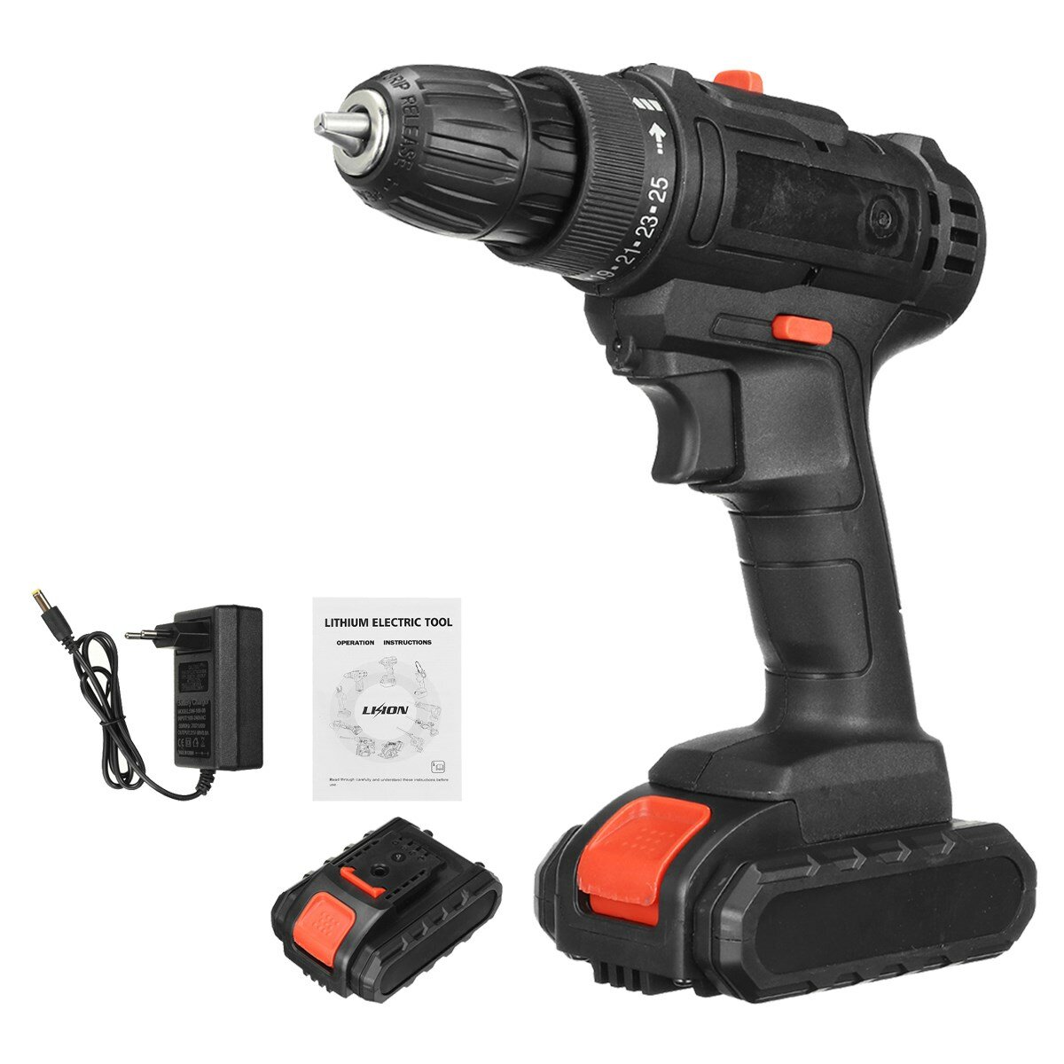 one battery & EU plug