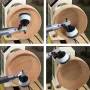 RUITOOL Professional Carbide Wood Lathe Tools Set 5 Tips Bowl Sander 50 Sanding Discs Extended Handle CNC Steel Shaft Aluminum Handles Woodturning Mandrels Adjustable Anti Slip Grip