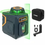 EU US Direct CIGMAN CM-605 Green Laser Line Level with 360° Horizontal and 120° Vertical Lines Adjustable Brightness IP54 Durability Rechargeable Lithium Battery Versatile Laser Modes Superior Visibility Ideal for Indoor and Outdoor Projects