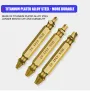 4PCS Titanium/Natural Color HSS Damaged Screw Extractor Drill Stripped Screw Extractor Remover Set Double Ended Broken Screw Bolt Demolition Tools