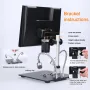 ANDONSTAR 10 Inch Digital Microscope 4X Zoom 1080P LCD Display Magnifier Soldering Microscope with LED